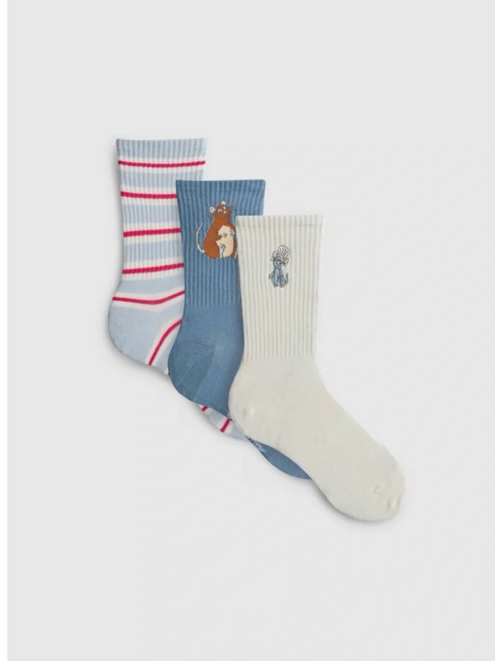 Primark 3pk Disney's Ratatouille Cotton-Blend Crew Socks
